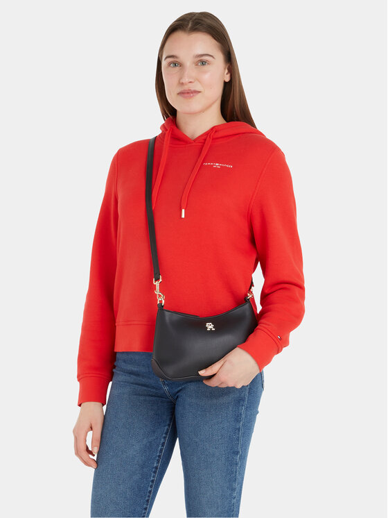 Tommy Hilfiger Tommy Hilfiger Torbica Hilfiger Staple Crossover AW0AW15196 Crna