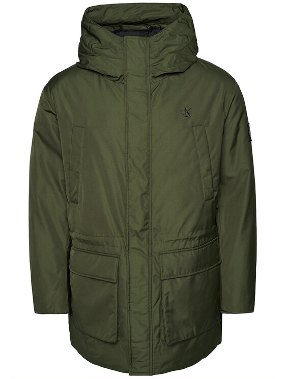 Calvin Klein Jeans Parka Fake Down Technical J30J316614 Vert Regular Fit Modivo