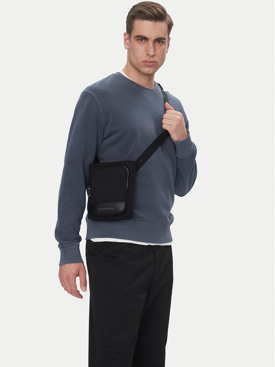 Tommy Hilfiger Tommy Hilfiger Τσαντάκι Th Business Nylon Mini Crossover AM0AM13193 Μαύρο