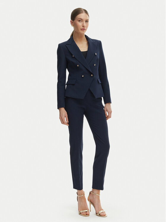 Rinascimento Rinascimento Pantaloni din material CFC0128638003 Bleumarin Slim Fit