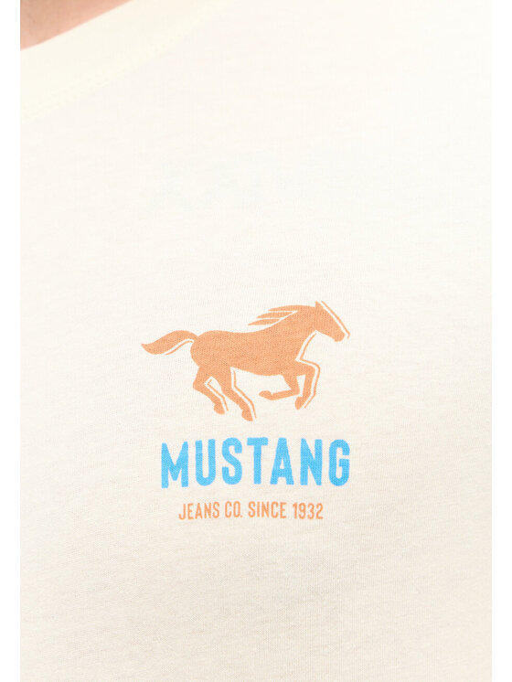 Mustang Mustang T-Shirt AUSTIN Beżowy Regular Fit