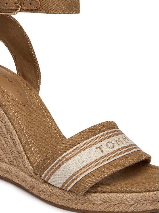 Tommy Hilfiger Tommy Hilfiger Espadrile High Wedge Espad Webbing FW0FW09342 Bej