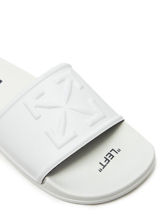 OFF-WHITE オフホワイト COMFORT LEATHER SLIPPER Off-White Klapki OWIC006S22MAT0010100 Biały | Modivo.pl