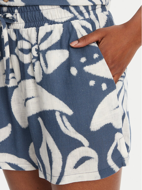 Banana Moon Banana Moon Pantaloncini di tessuto William Floreal MHX74 Blu Loose Fit