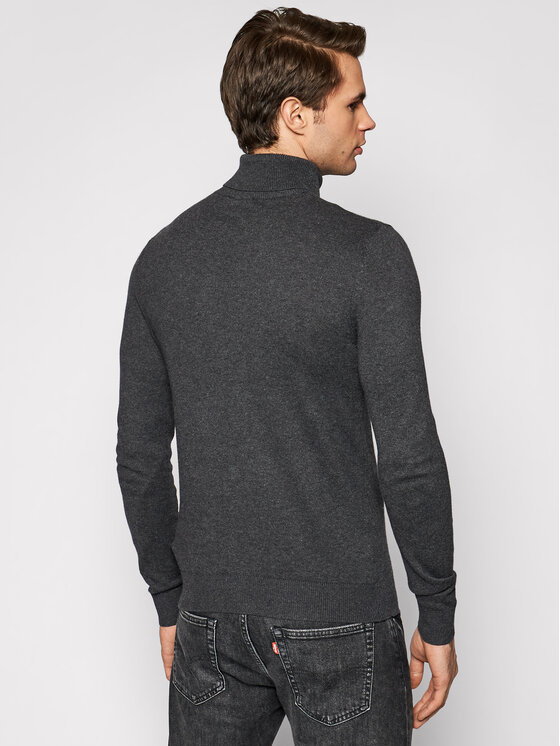 Jack&Jones Jack&Jones Rollkragenpullover Emil Knit Roll 12157417 Grau Regular Fit