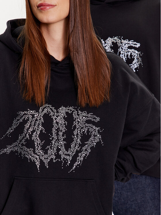 2005 2005 Mikina Unisex Metal Horned Černá Regular Fit
