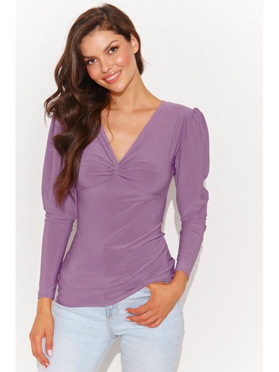 Numinou Numinou Bluzka NU461 Fioletowy Regular Fit