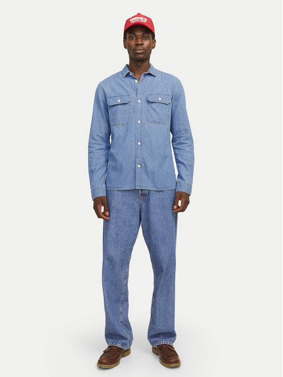 Jack&Jones Jack&Jones džinsiniai marškiniai Travis 12269262 Mėlyna Comfort Fit
