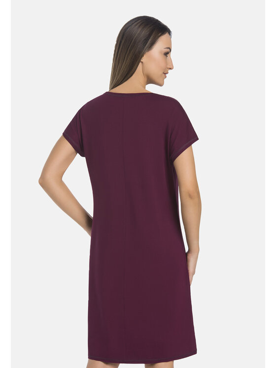 Teyli Teyli Koszula nocna 222 Fioletowy Regular Fit