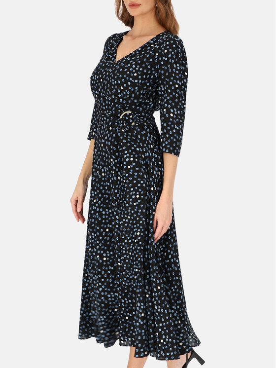 Potis & Verso Potis & Verso Sukienka codzienna Maren Czarny Regular Fit
