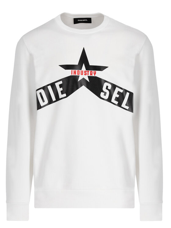 Diesel Diesel Sweatshirt S-Gir-A2 00SWD4 0IAJH 100 Weiß Regular Fit