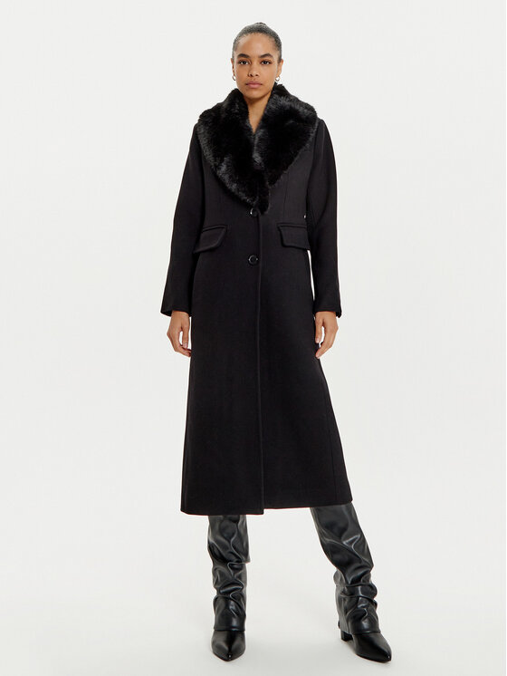 MICHAEL Michael Kors MICHAEL Michael Kors Palton de lână 77B6781M12 Negru Regular Fit