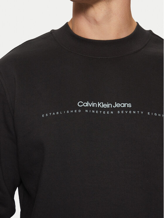 Calvin Klein Jeans Calvin Klein Jeans Majica dugih rukava Minimal Logo J30J327119 Crna Regular Fit