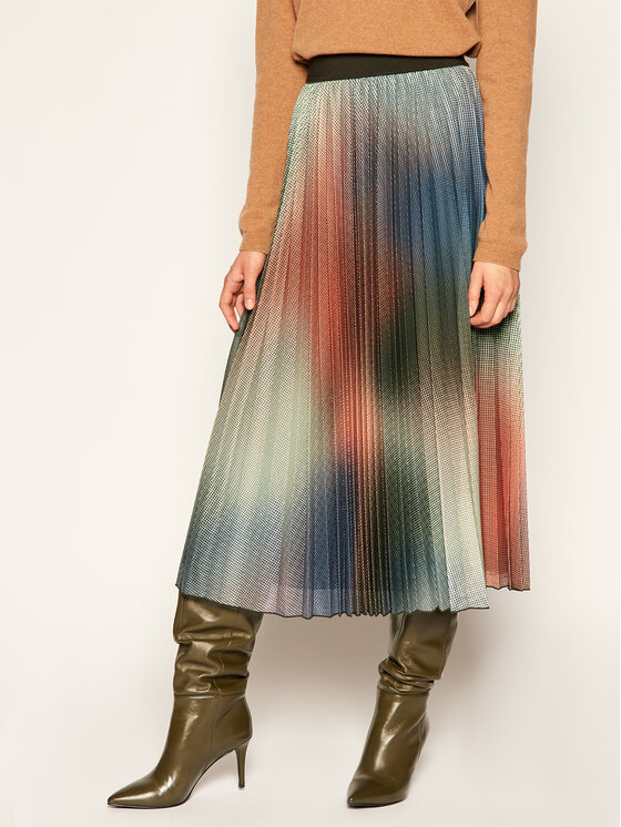 Jupe plissée multicolore clearance