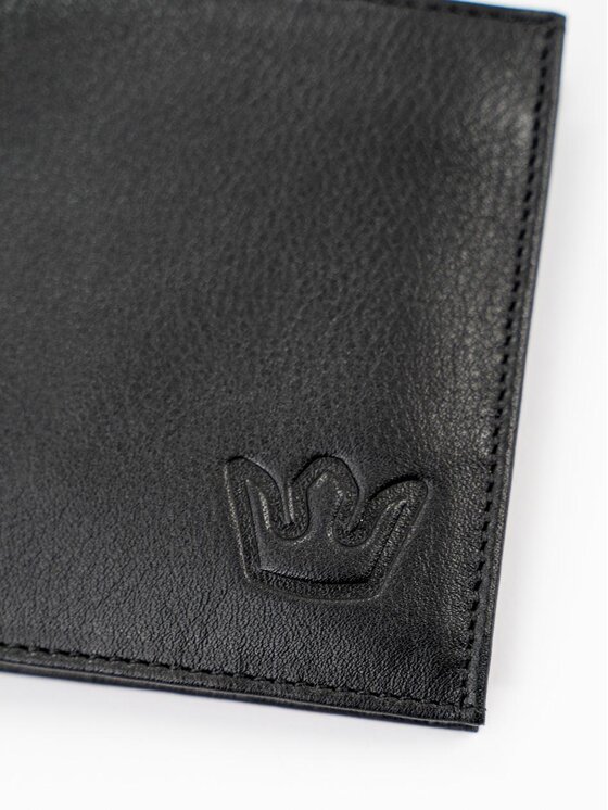 Jigga Wear Jigga Wear Spodnie materiałowe Skórzany Portfel Czarny Jigga Wear Simple Crown Leather uni Czarny