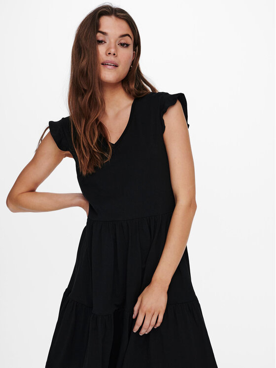 ONLY ONLY Ljetna haljina May 15226992 Crna Regular Fit