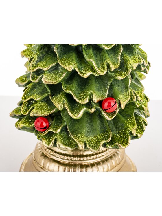 MIAhome MIAhome Figurka choinka ze złotą podstawą CHRISTMAS TREE Zielony