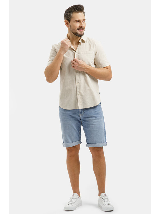Cross Jeans Cross Jeans Koszula 35659-053 Szary Regular Fit