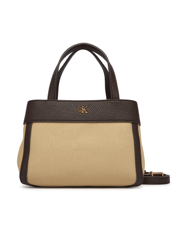 Calvin Klein Calvin Klein Geantă Ck Canvas Mini Tote Crossbody LV04F3504G Maro
