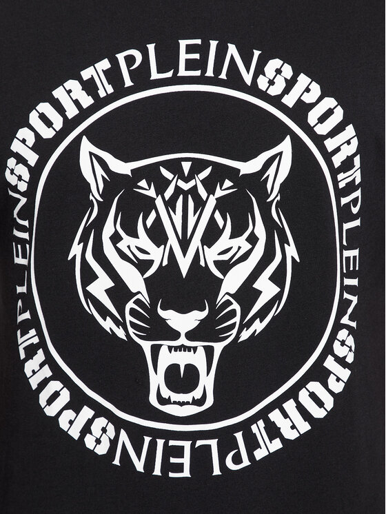 Plein Sport Plein Sport T-shirt T-Shirt Round Neck Ss Tiger AACC MTK6550 SJY001N Nero Regular Fit