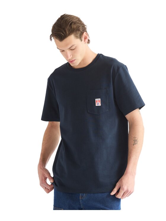 Wrangler Wrangler T-Shirt 112387027 Niebieski Regular Fit