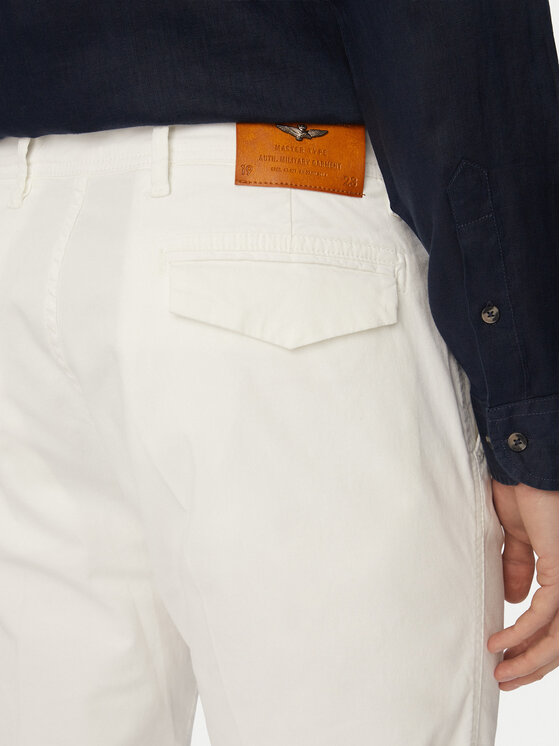 Aeronautica Militare Aeronautica Militare Текстилни панталони 261PA1711UCT04292 Бял Regular Fit