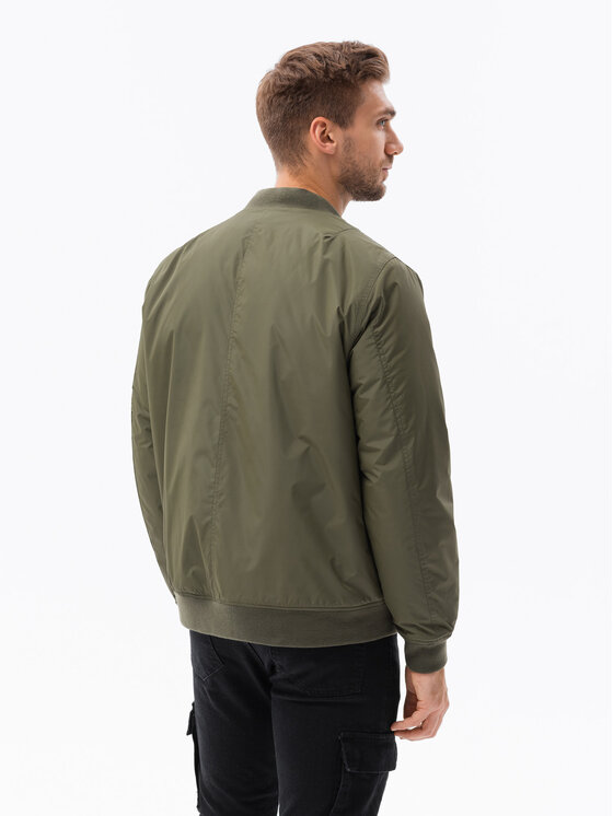 Ombre Ombre Kurtka bomber C538 Zielony Regular Fit