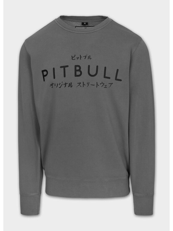 PITBULL PITBULL Bluza Washed MT FUJI Szary Regular Fit