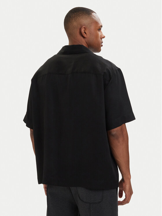 HUGO HUGO Сорочка Espino 50560593 Чорний Oversize