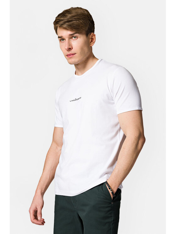 Lancerto Lancerto T-Shirt Steph TS073123000001 Biały Regular Fit