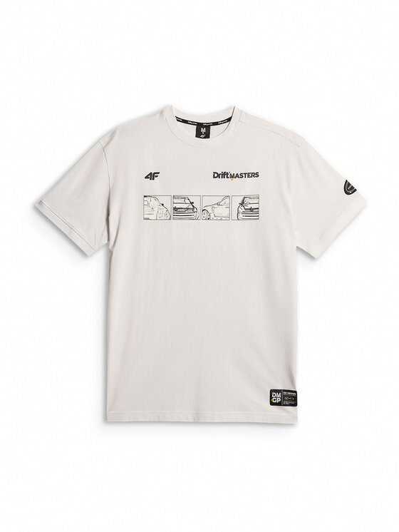 4F 4F T-Shirt MOTOSPORTS 2026 Biały Loose Fit