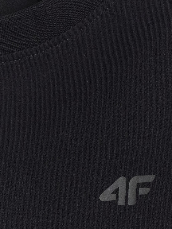 4F 4F T-Shirt ESSENTIAL 4 Czarny Regular Fit