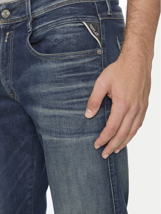 REPLAY Replay Blugi M914E .000.661 604 Bleumarin Slim Fit