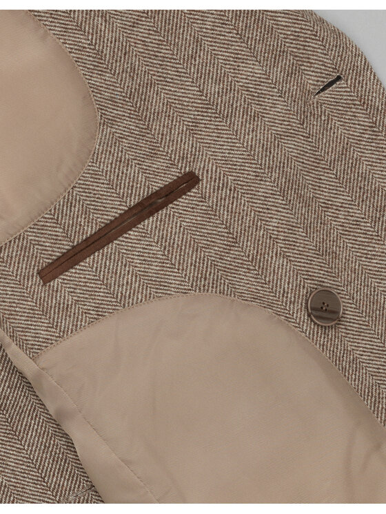 Borgio Borgio Płaszcz wełniany bolognetta Beżowy Slim Fit