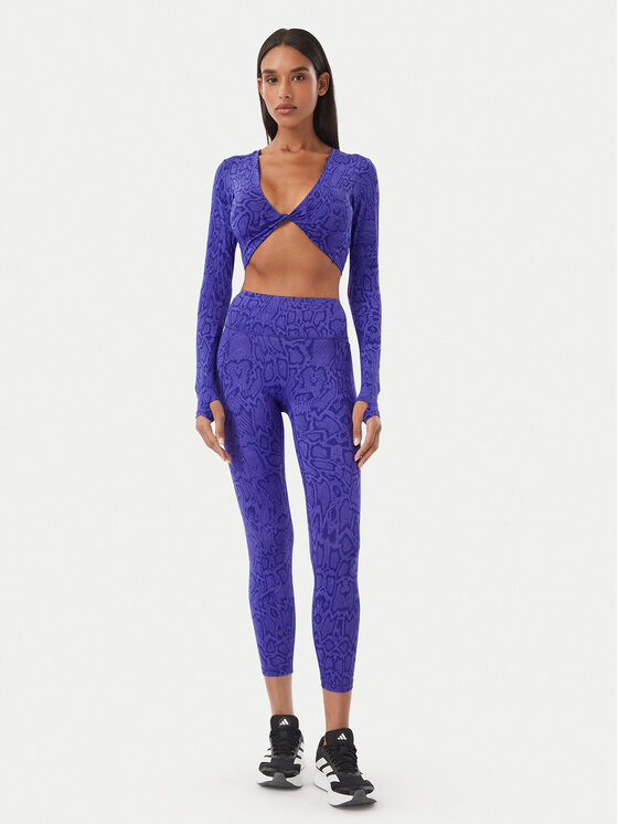 adidas adidas Koszulka techniczna Primelift Workout Snake Twist Reversible Long Sleeve T-Shirt KT4022 Fioletowy Slim Fit