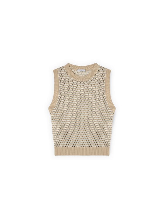 Motivi Motivi Sweter M180W003881N0R2 Kremowy Regular Fit