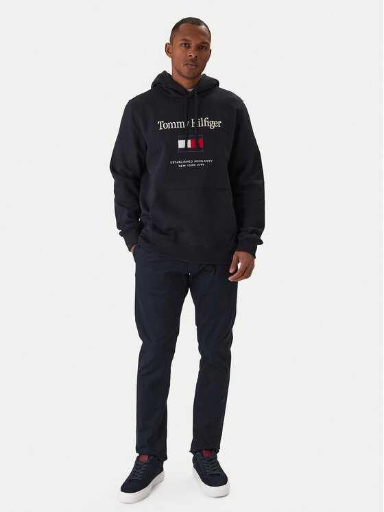 Tommy Hilfiger Tommy Hilfiger Mikina Embro Flag MW0MW42735 Tmavomodrá Regular Fit