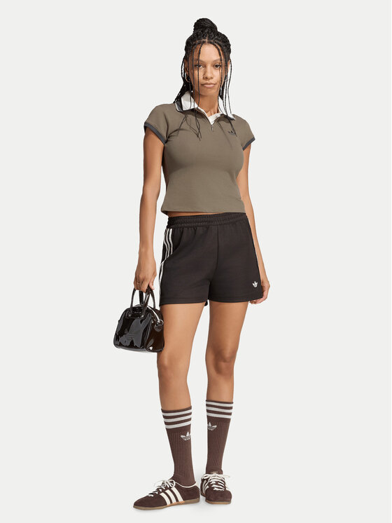 adidas adidas Szorty sportowe Lace 3 Stripes LG4266 Brązowy Regular Fit