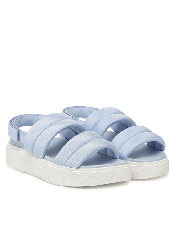 Tommy Jeans Tommy Jeans Sandali Tjw Flatform Sandal EN0EN02802 Celeste