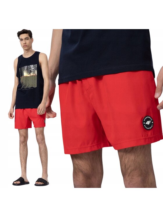 4F 4F Pantaloncini da bagno 4FWSS24UBDSM123-62S Rosso Performance Fit