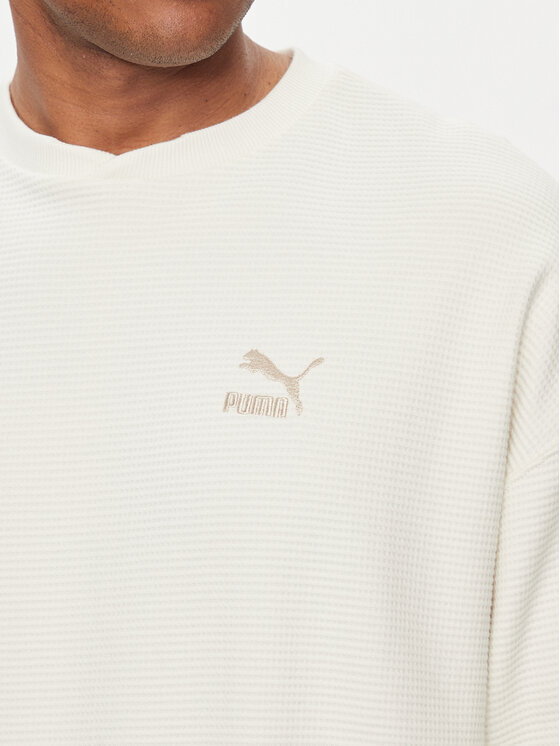 Puma Puma Majica dugih rukava Classics 624253 Écru Relaxed Fit