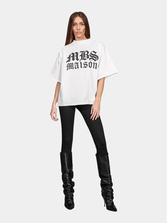 MADE BY SOCIETY MADE BY SOCIETY T-Shirt Votive - T27988 Biały Basic Fit