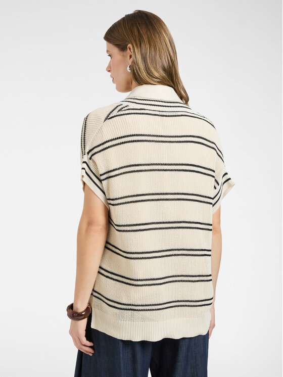 Elena Mirò Elena Mirò Sweter M600Z000741N0A1 Biały Over Fit