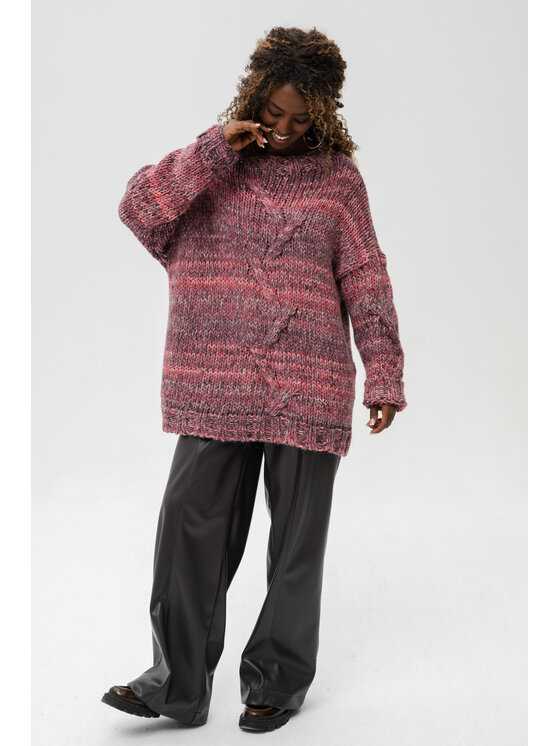 blue shadow blue shadow Sweter Klipo Fioletowy Regular Fit