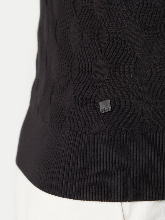 KARL LAGERFELD KARL LAGERFELD Пуловер 655006 562301 Черен Slim Fit
