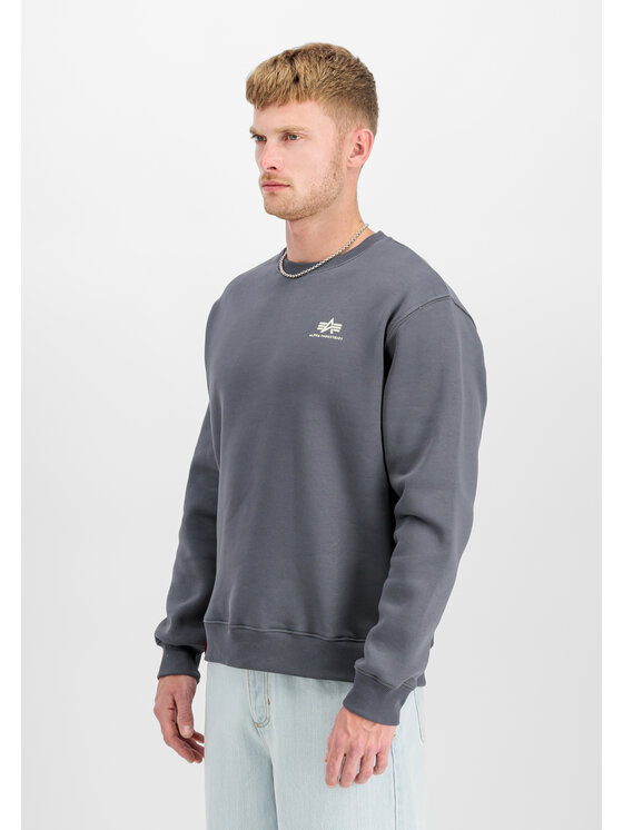 Alpha Industries Alpha Industries Mikina Basic Small Logo Sweatshirt Sivá Regular Fit