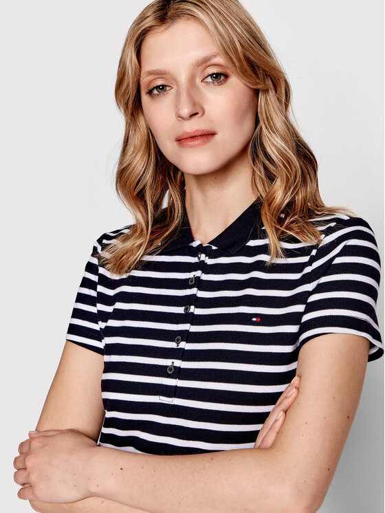 Tommy Hilfiger Tommy Hilfiger Polokošile WW0WW27151 Tmavomodrá Slim Fit