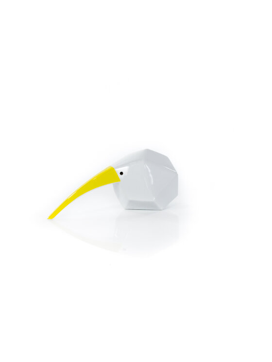 Ćmielów Design Studio Ćmielów Design Studio Figurka Ptak Kiwi Jedzące Biały
