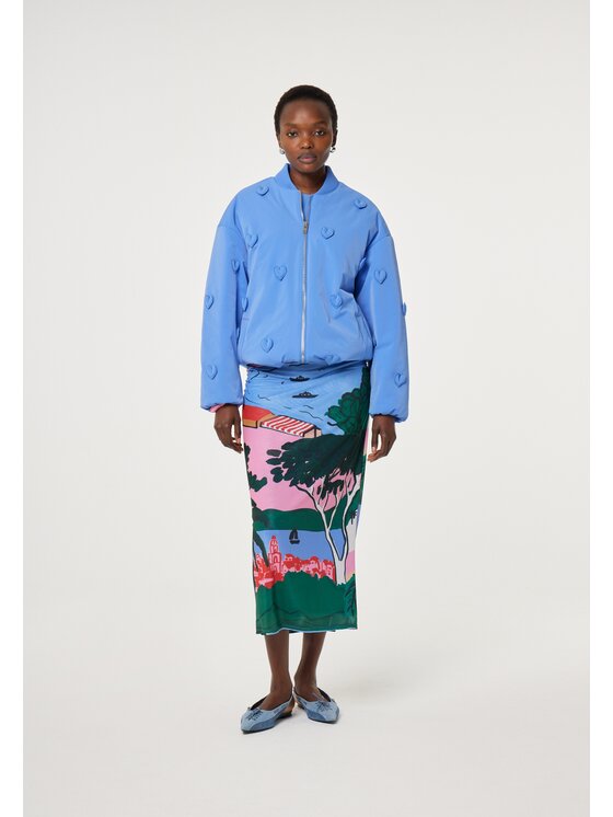 Fabienne Chapot Fabienne Chapot Kurtka bomber 6123-1769-98 Niebieski jasny Loose Fit