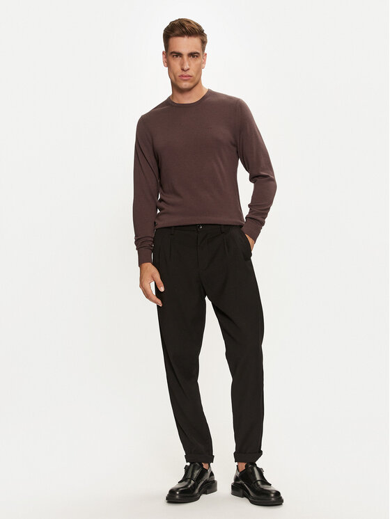 Calvin Klein Calvin Klein Sweter Superior K10K109474 Brązowy Regular Fit